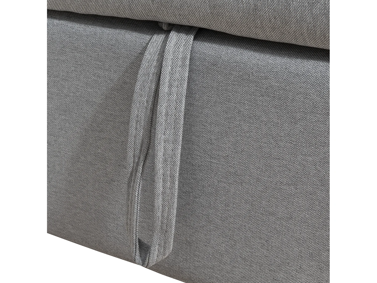 Canapé d'angle convertible 3 places en tissu gris CLARK