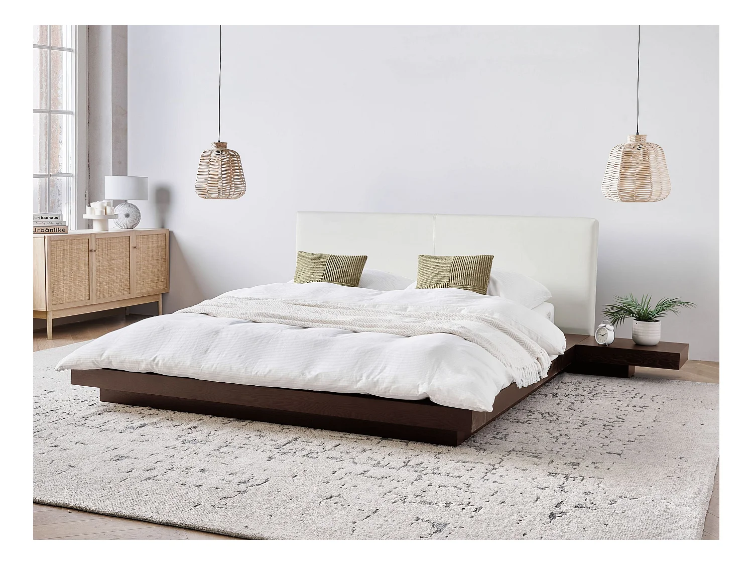 Bed ZEN 160 x 200 cm Donker essenhout