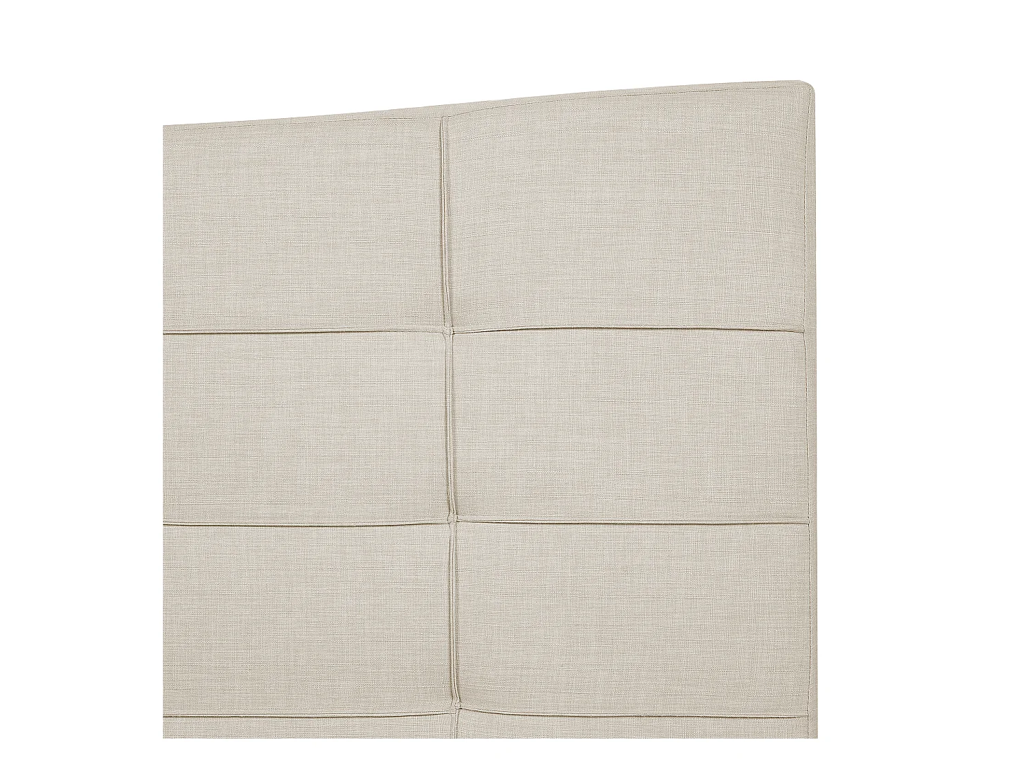 Lit avec sommier Tissu LANNION 160 x 200 cm Beige clair