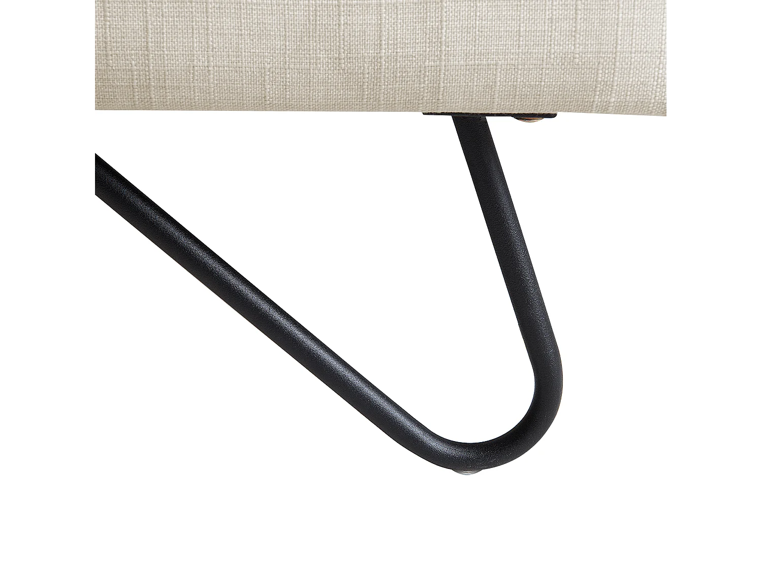 Lit avec sommier Tissu LANNION 160 x 200 cm Beige clair