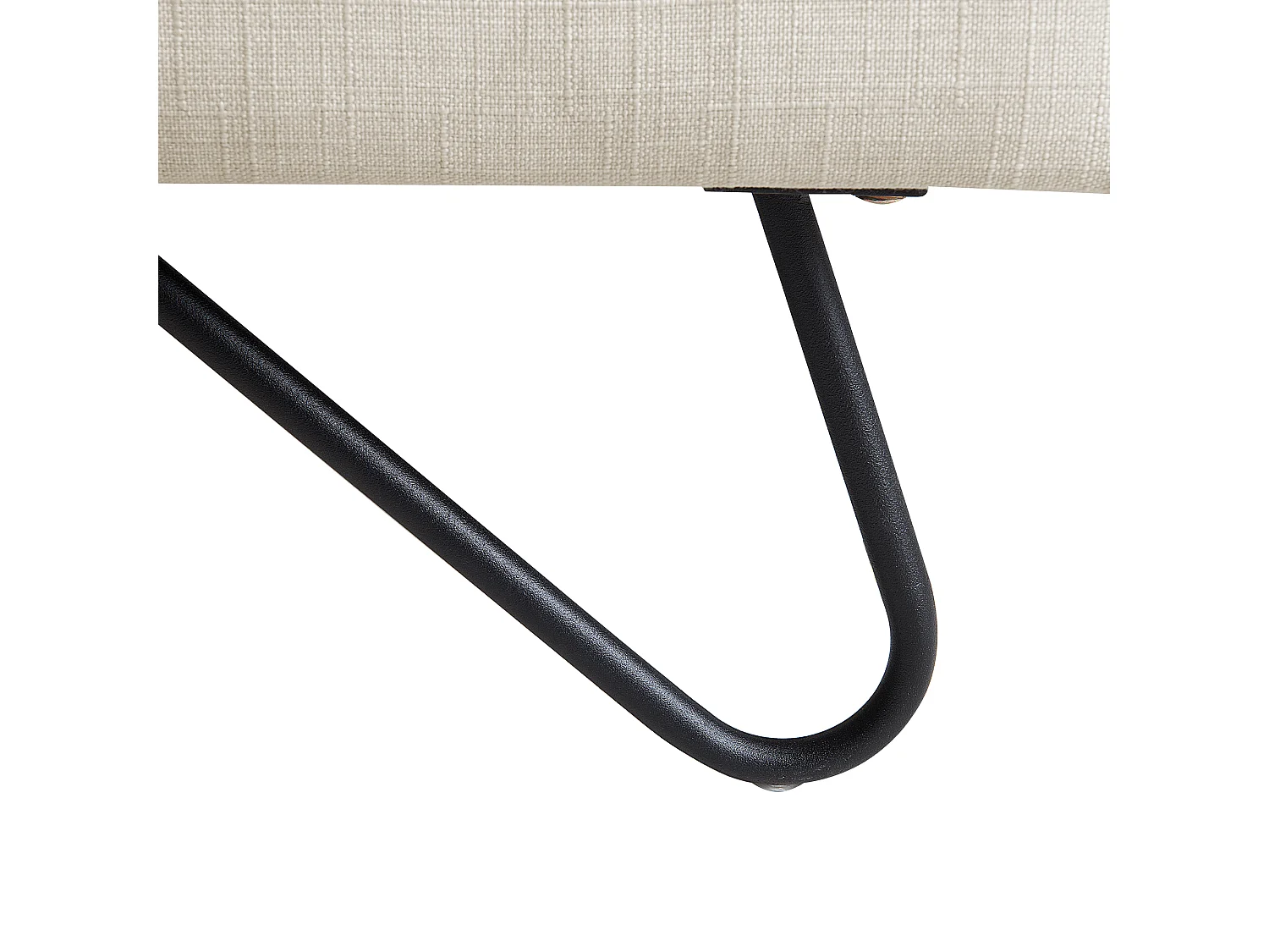 Lit avec sommier Tissu LANNION 160 x 200 cm Beige clair