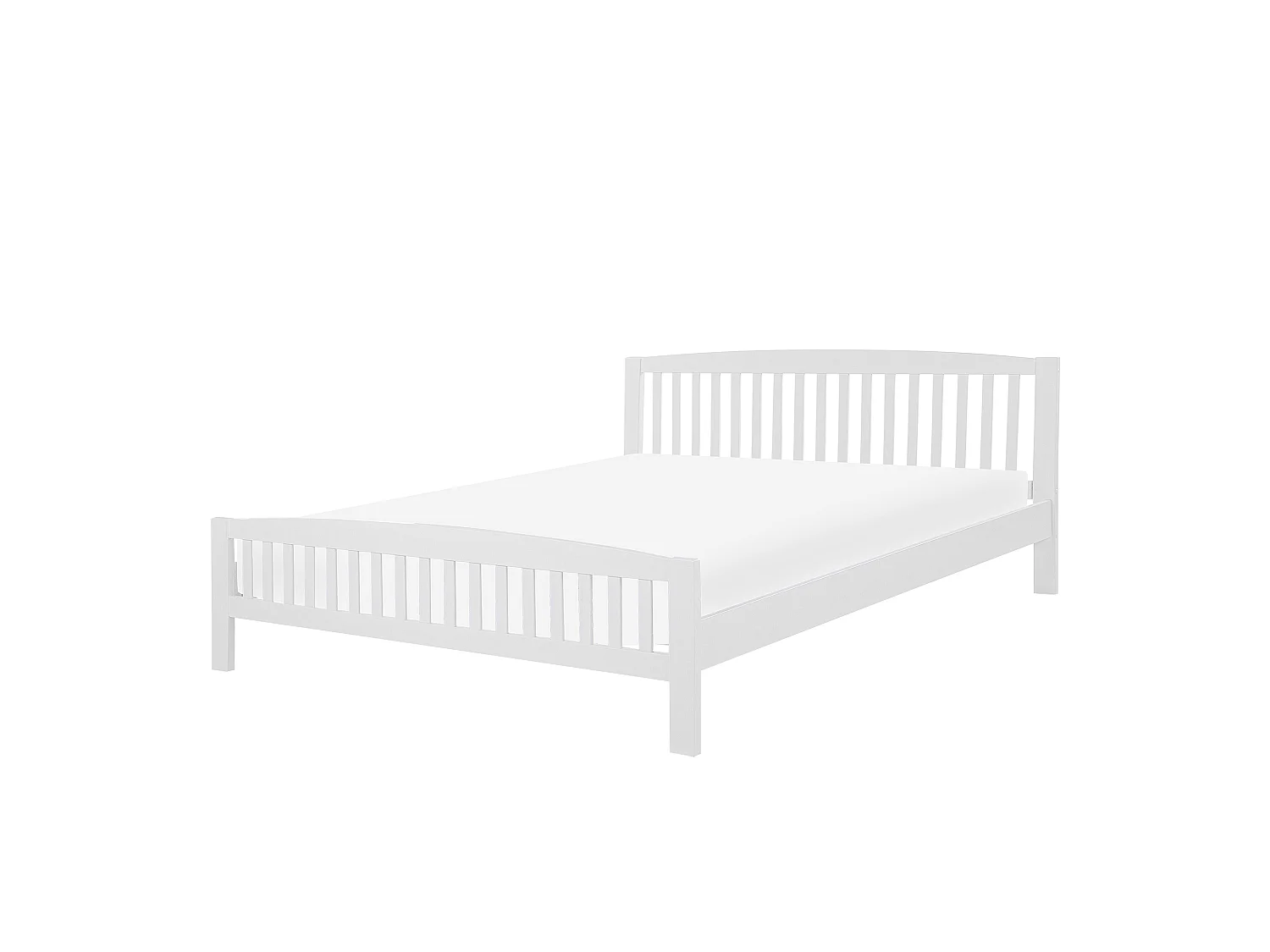 Lit avec sommier Bois de pin CASTRES 180 x 200 cm Blanc