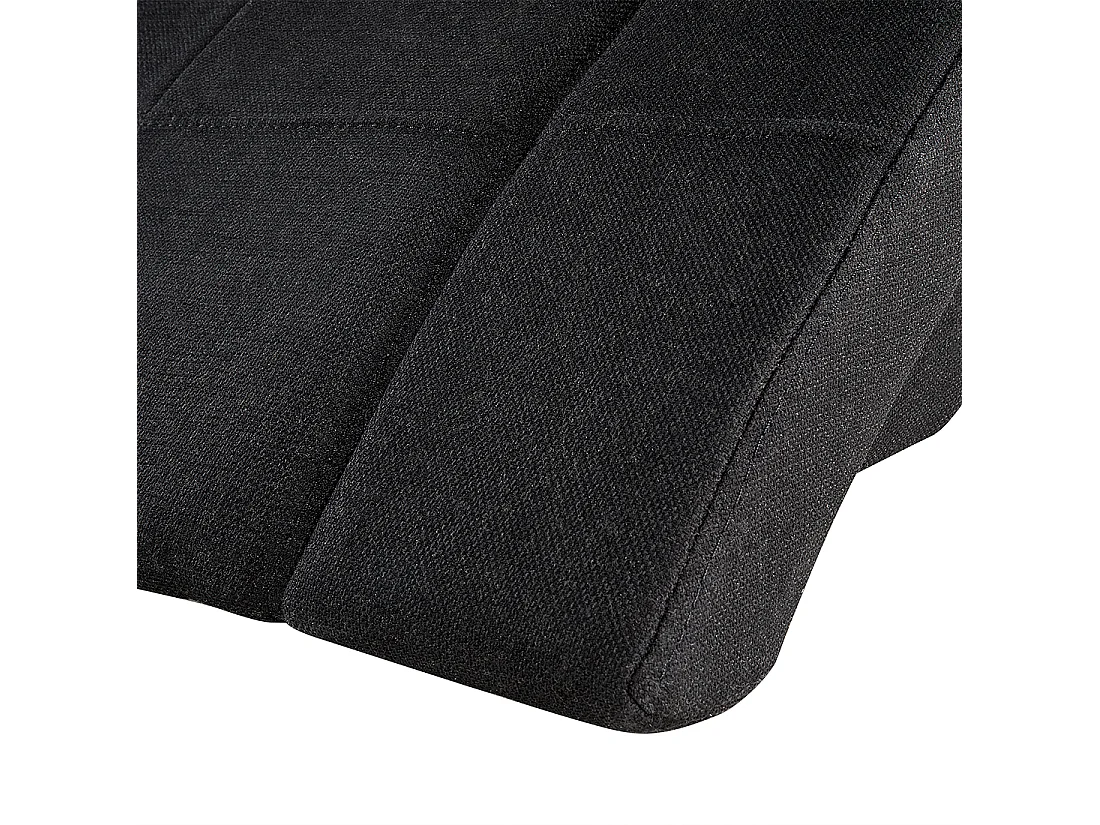 Lit avec sommier Tissu VICHY 180 x 200 cm Noir