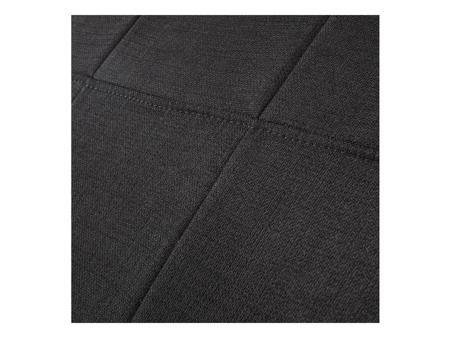 Lit avec sommier Tissu VICHY 180 x 200 cm Noir