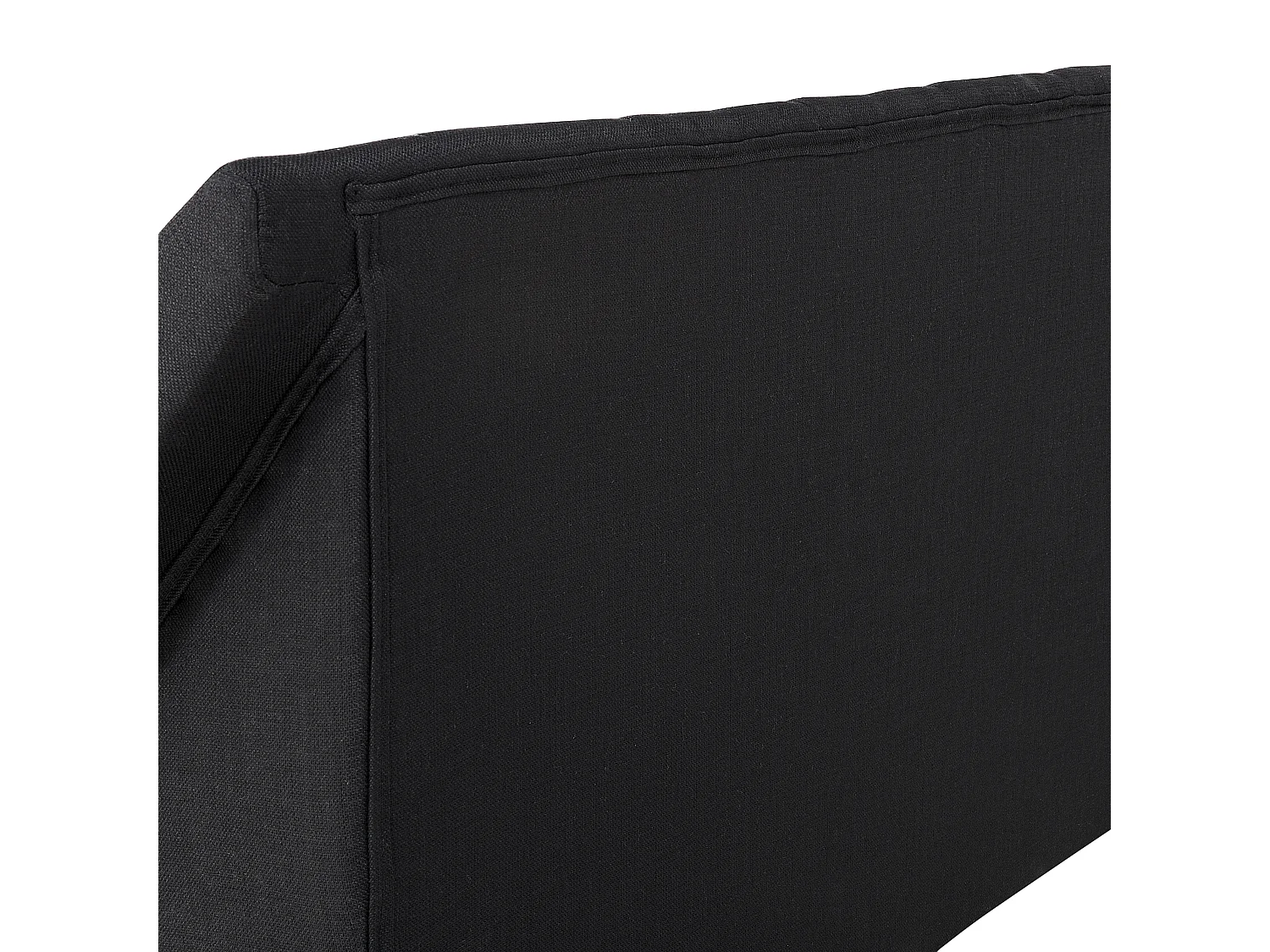 Lit avec sommier Tissu VICHY 180 x 200 cm Noir