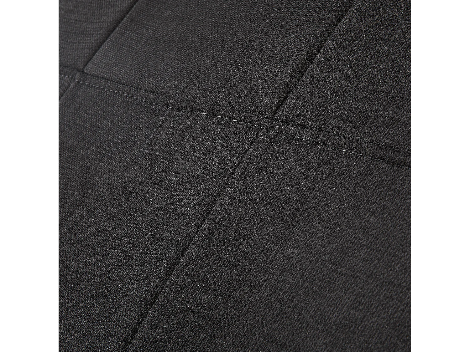 Lit avec sommier Tissu VICHY 180 x 200 cm Noir