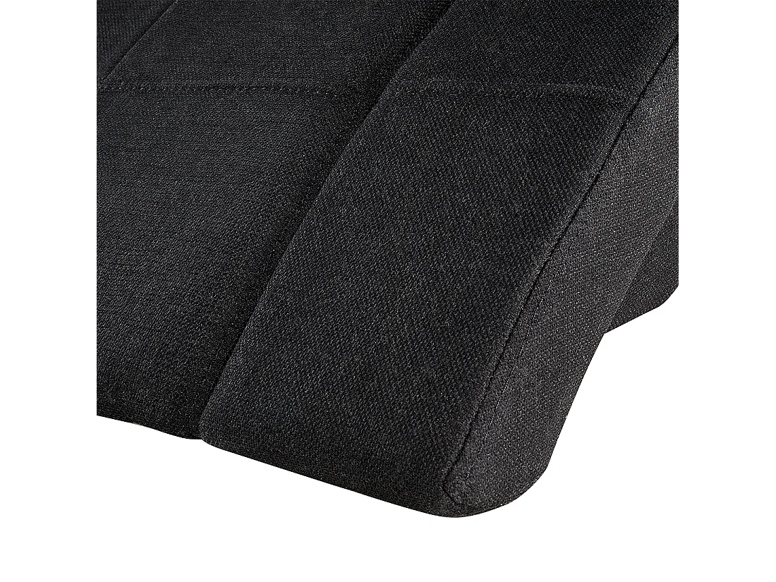 Lit avec sommier Tissu VICHY 180 x 200 cm Noir