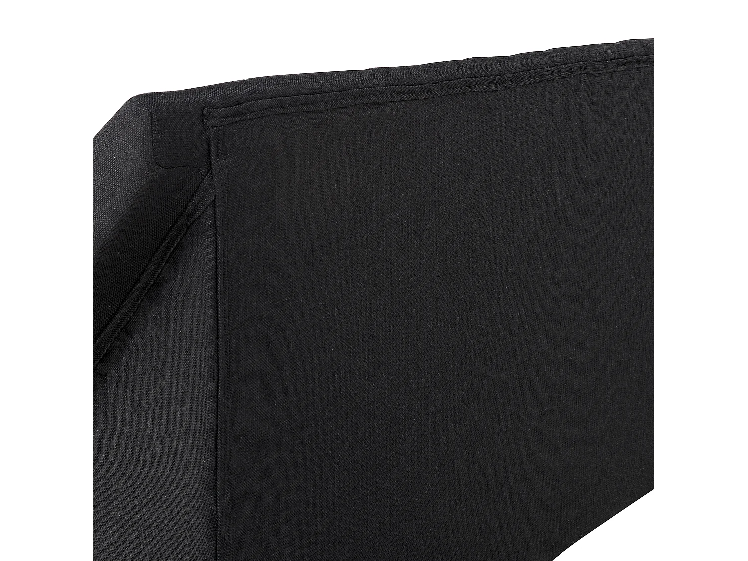 Lit avec sommier Tissu VICHY 180 x 200 cm Noir