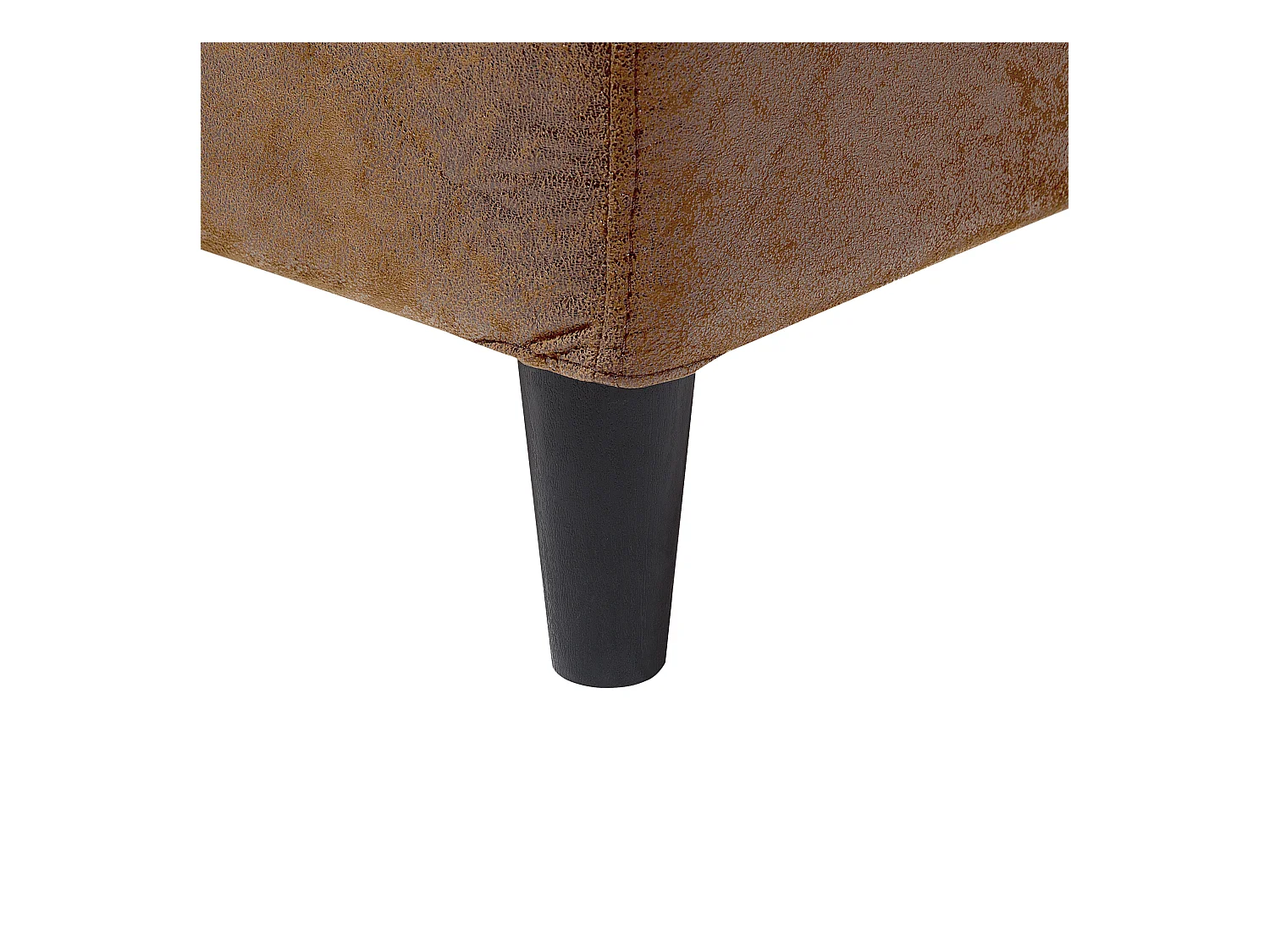 Lit avec sommier Cuir PU FITOU 180 x 200 cm Marron