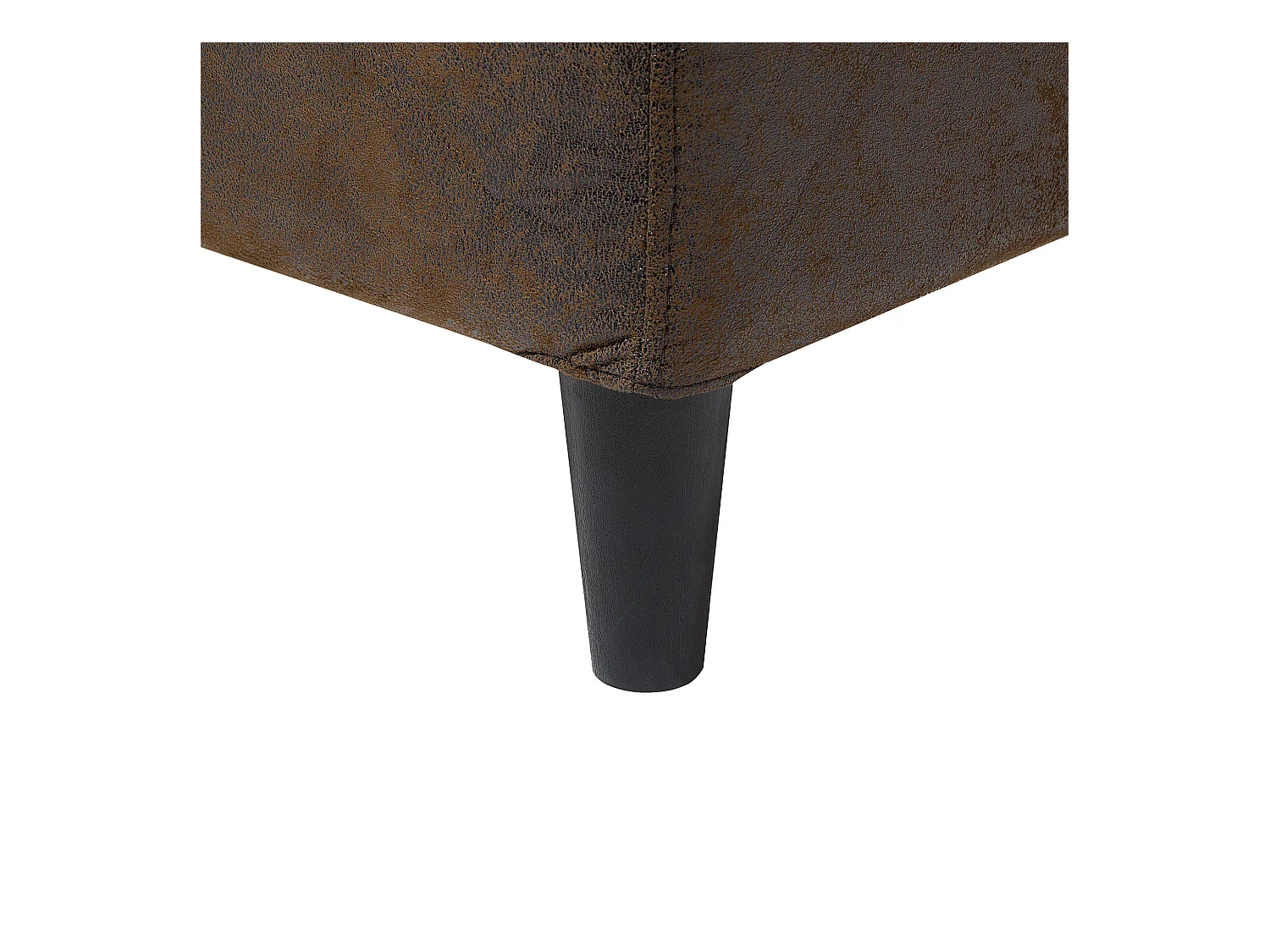 Lit avec sommier Cuir PU FITOU 180 x 200 cm Marron