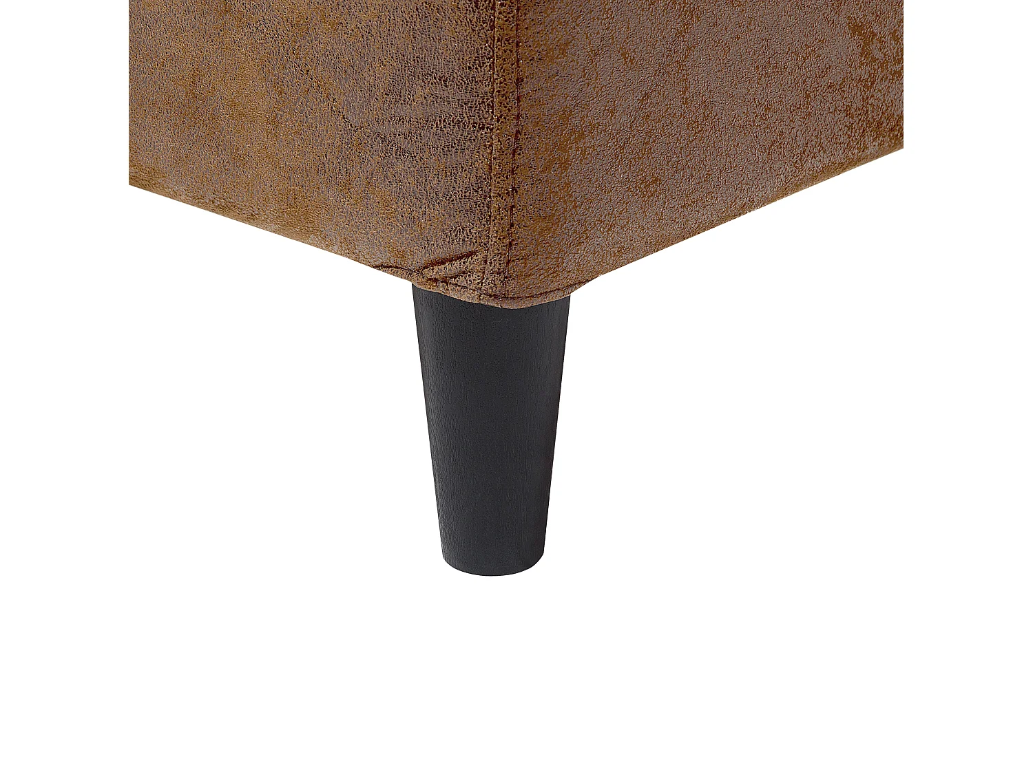 Lit avec sommier Cuir PU FITOU 180 x 200 cm Marron