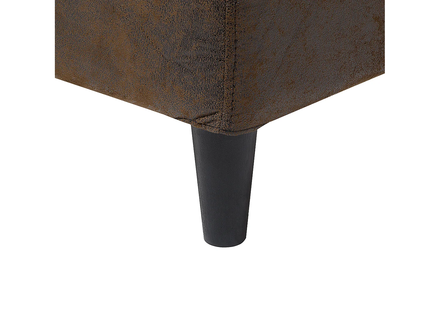 Lit avec sommier Cuir PU FITOU 180 x 200 cm Marron