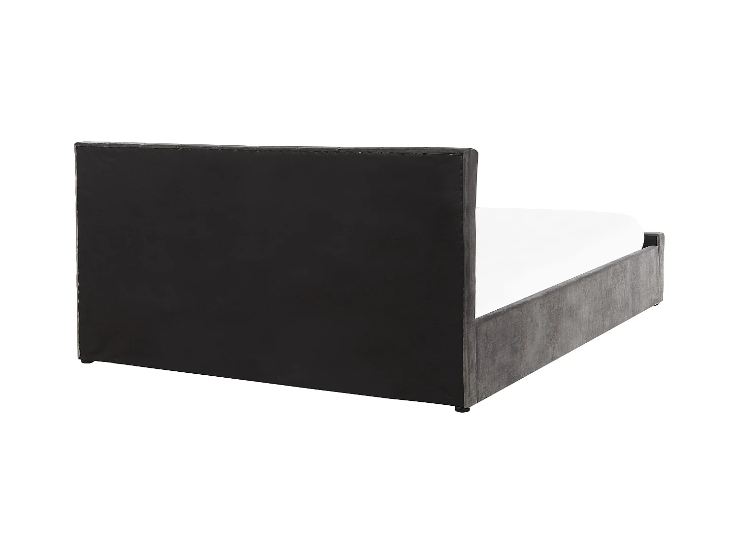 Cama con almacenaje Terciopelo AMIENS 180 x 200 cm Gris