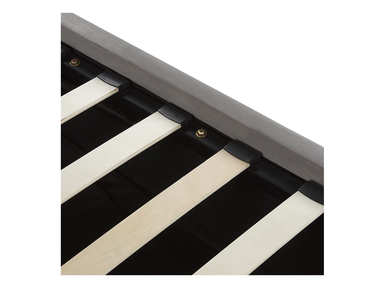 Cama con almacenaje Terciopelo AMIENS 180 x 200 cm Gris