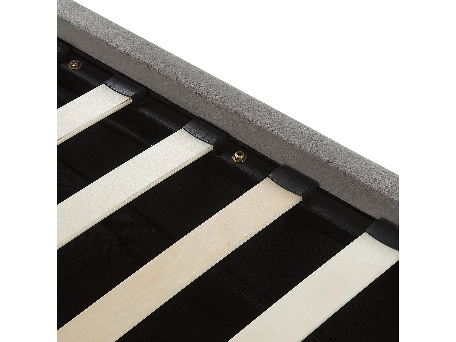 Cama con almacenaje Terciopelo AMIENS 180 x 200 cm Gris