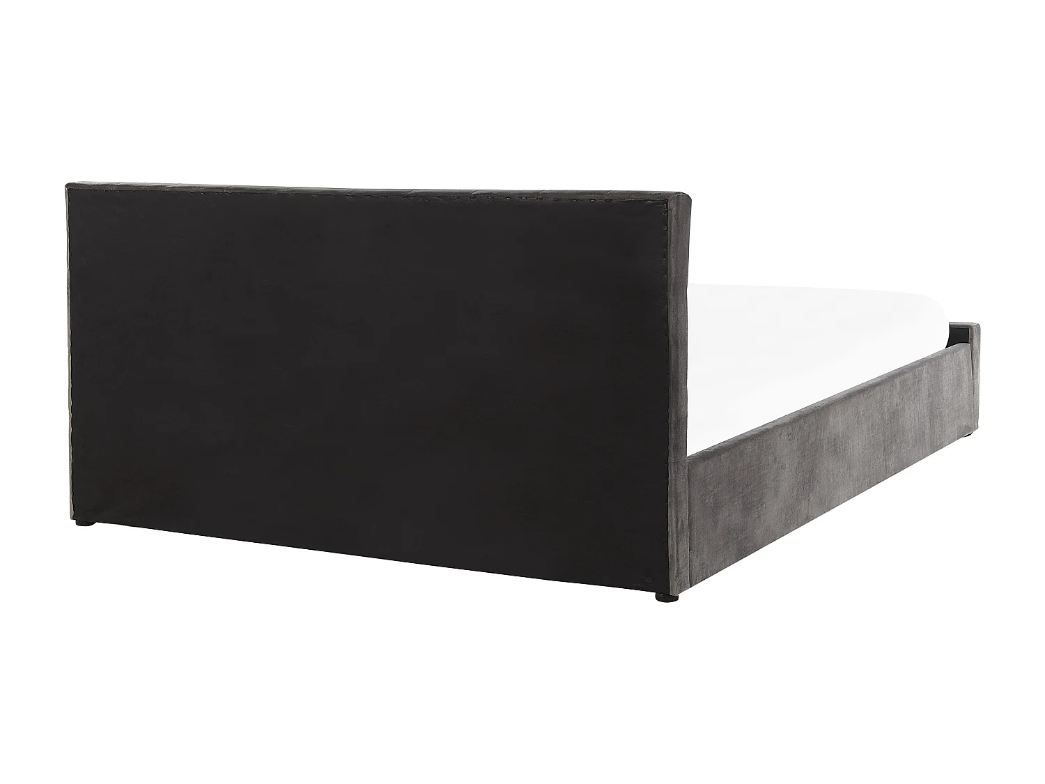 Cama con almacenaje Terciopelo AMIENS 180 x 200 cm Gris