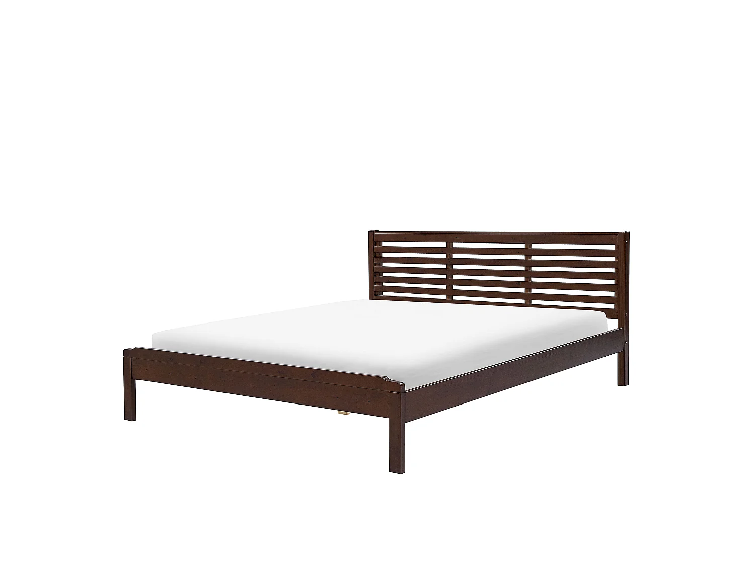 Lit avec sommier Bois CARNAC 180 x 200 cm Marron foncé