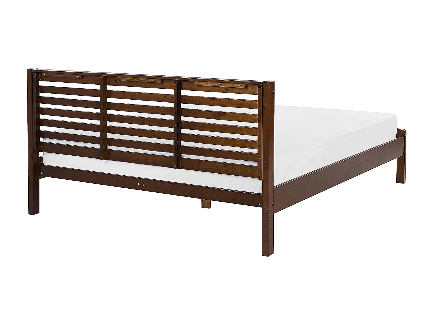 Lit avec sommier Bois CARNAC 180 x 200 cm Marron foncé