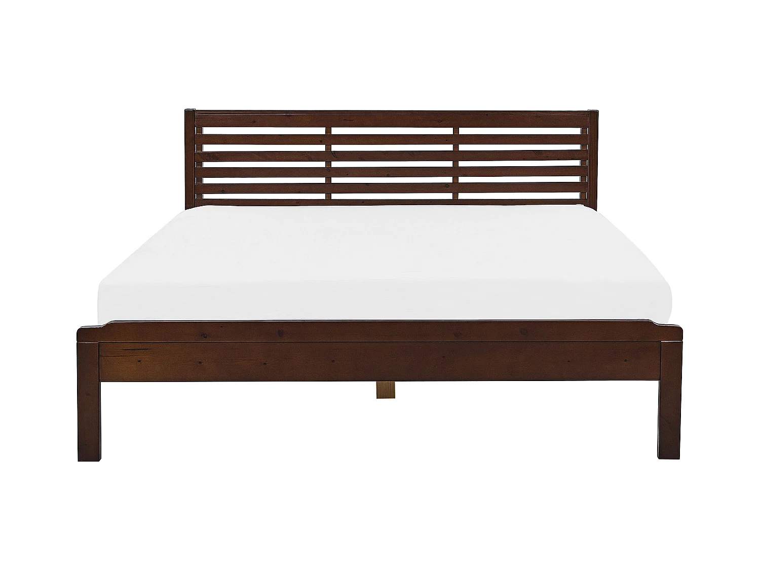 Lit avec sommier Bois CARNAC 180 x 200 cm Marron foncé