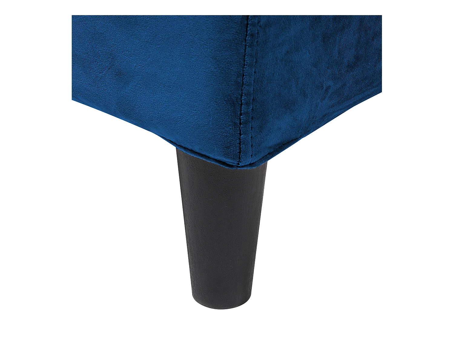 Lit avec sommier Velours FITOU 180 x 200 cm Bleu foncé