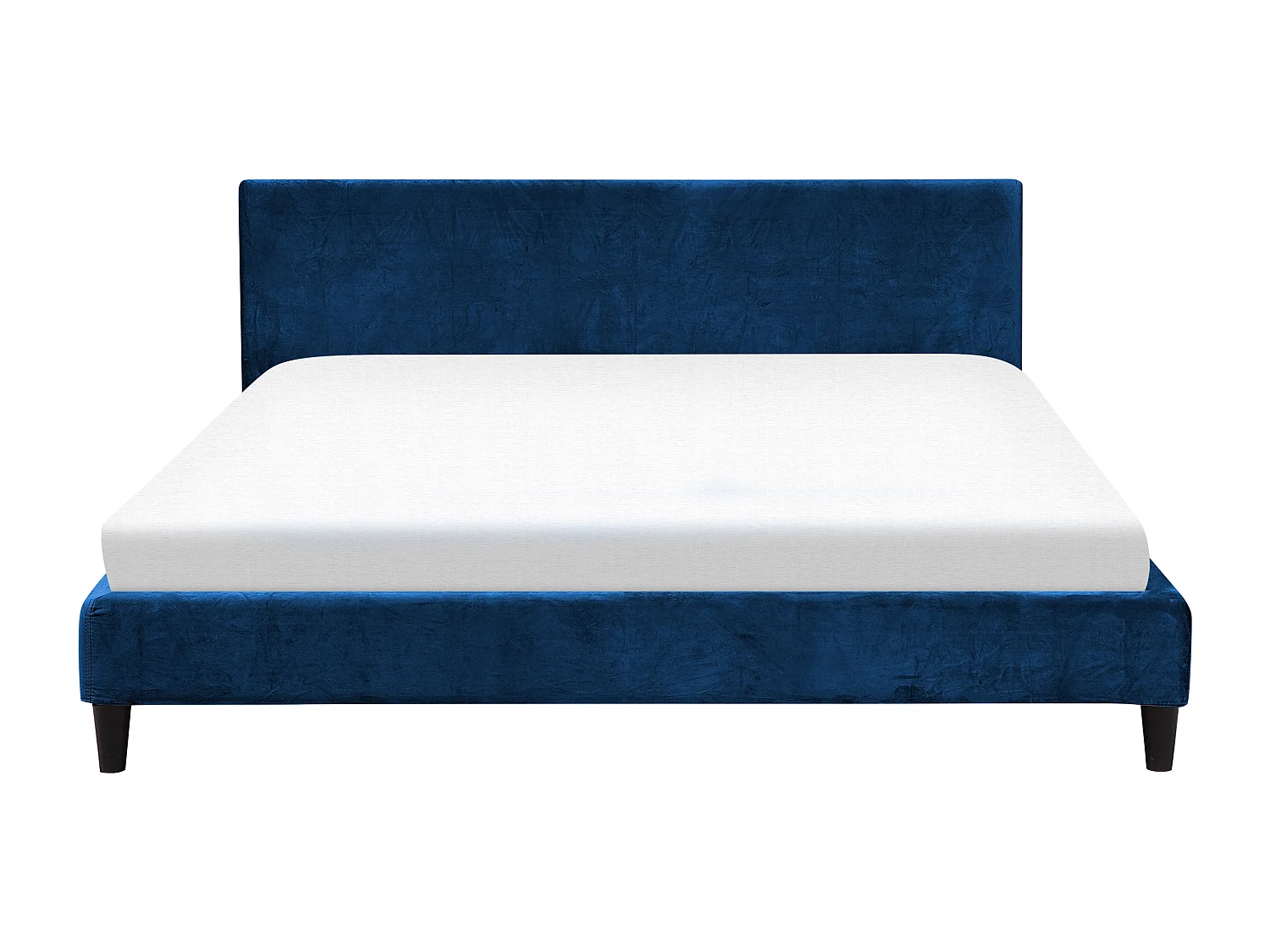 Bed Fluweel FITOU 180 x 200 cm Donkerblauw