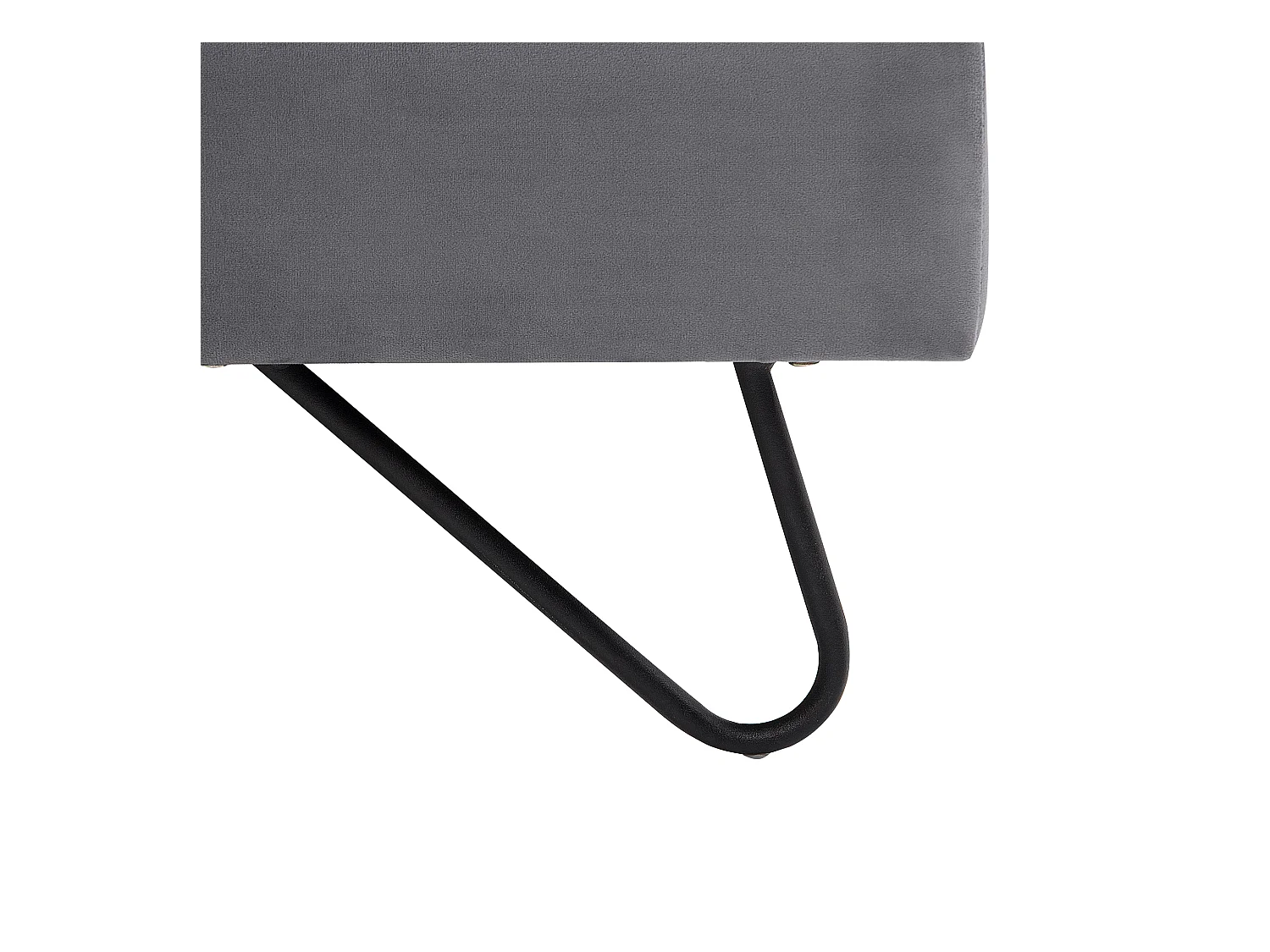 Lit avec sommier Velours LANNION 180 x 200 cm Gris foncé