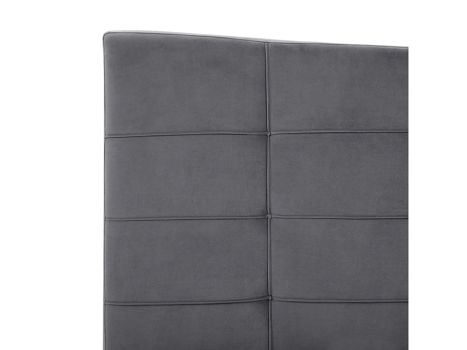 Lit avec sommier Velours LANNION 180 x 200 cm Gris foncé