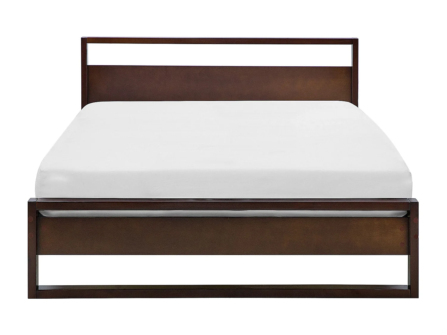 Lit avec sommier Bois de pin GIULIA 140 x 200 cm Marron foncé