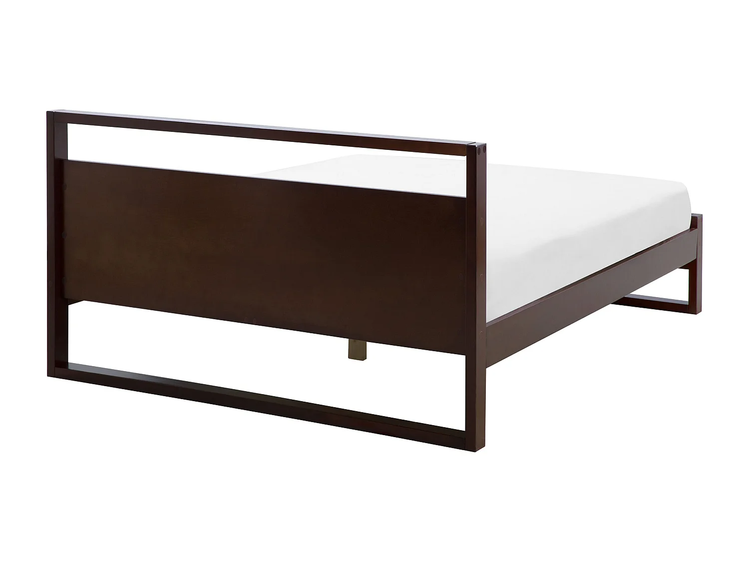 Lit avec sommier Bois de pin GIULIA 140 x 200 cm Marron foncé