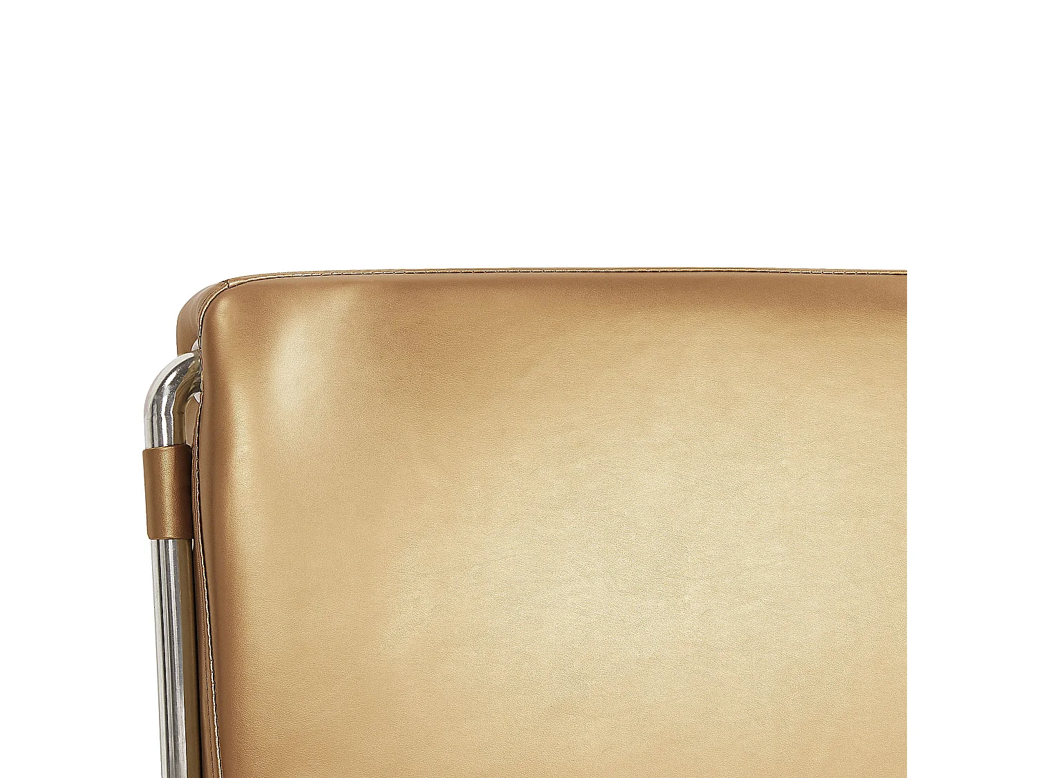 Lit avec sommier Cuir PARIS 180 x 200 cm Doré