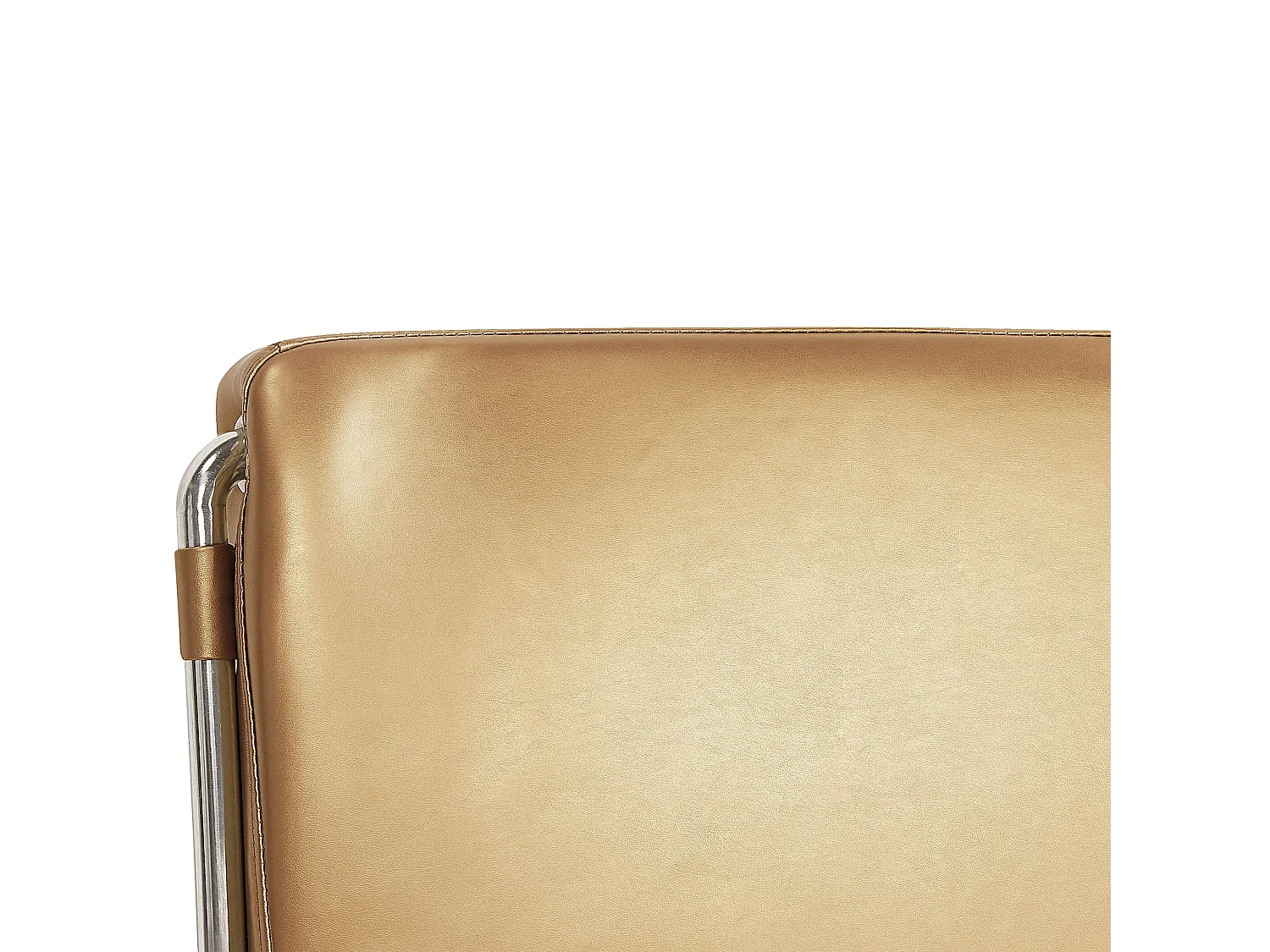 Lit avec sommier Cuir PARIS 180 x 200 cm Doré