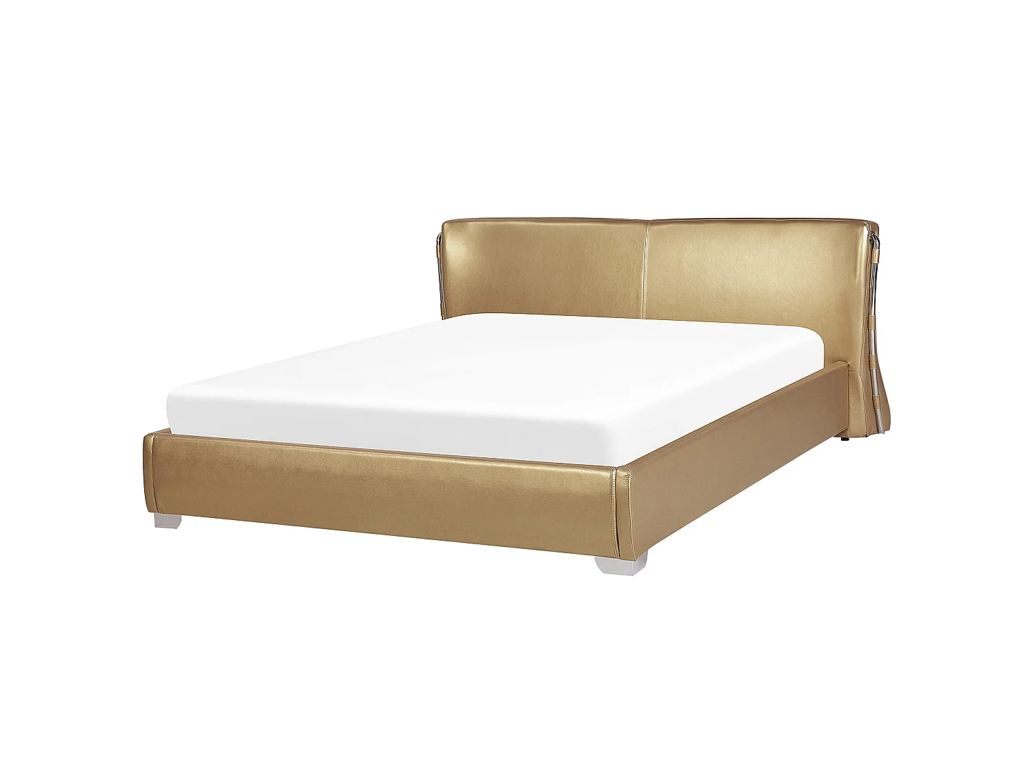 Bed Leather PARIS 180 x 200 cm (EU Super King) Gold