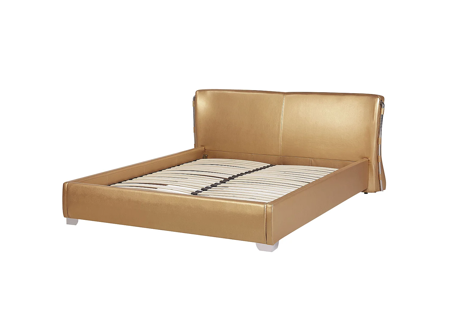 Bed Leather PARIS 180 x 200 cm (EU Super King) Gold