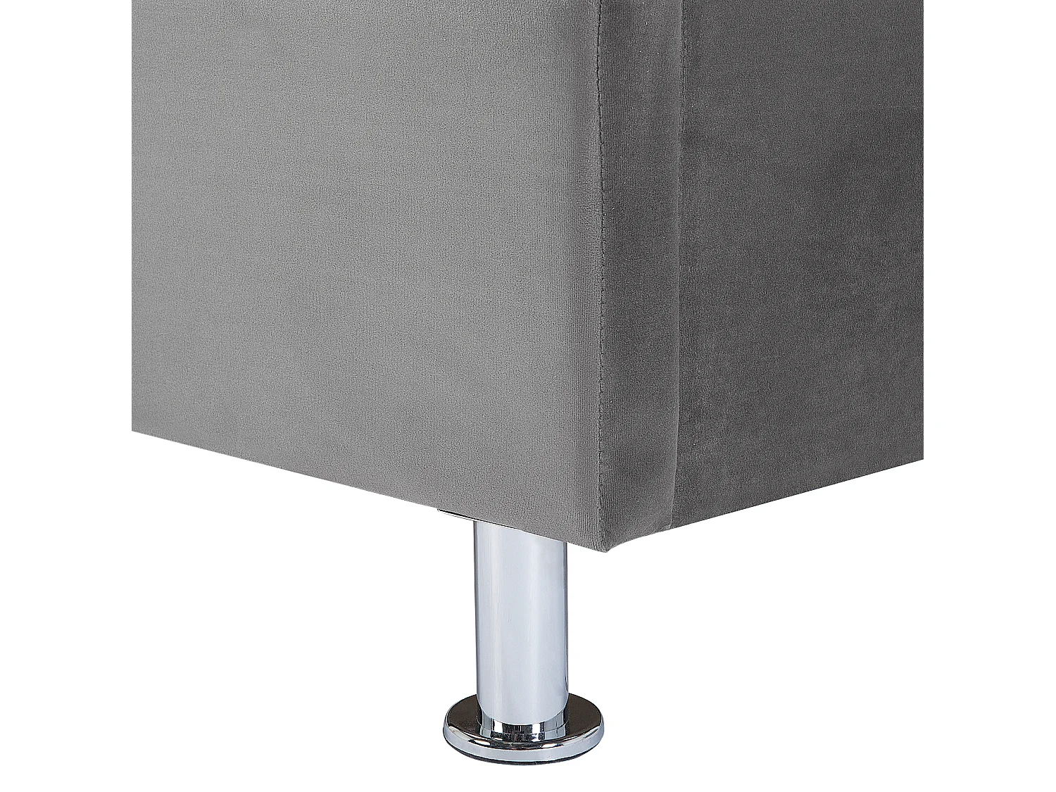 Lit avec sommier Velours METZ 160 x 200 cm Gris foncé