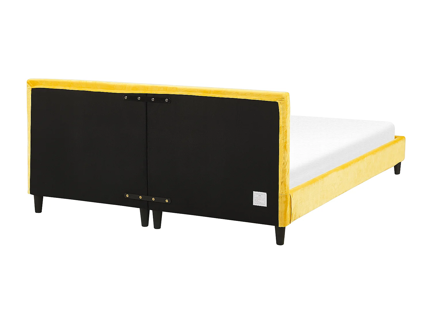 Lit avec sommier Velours FITOU 180 x 200 cm Jaune