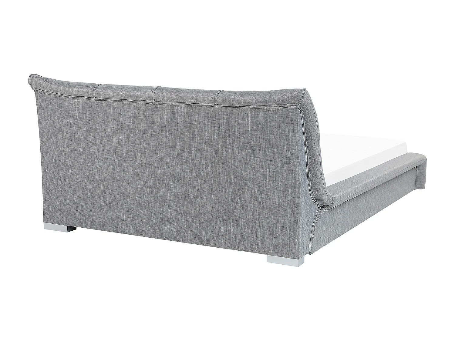 Lit avec sommier Tissu NANTES 140 x 200 cm Gris clair