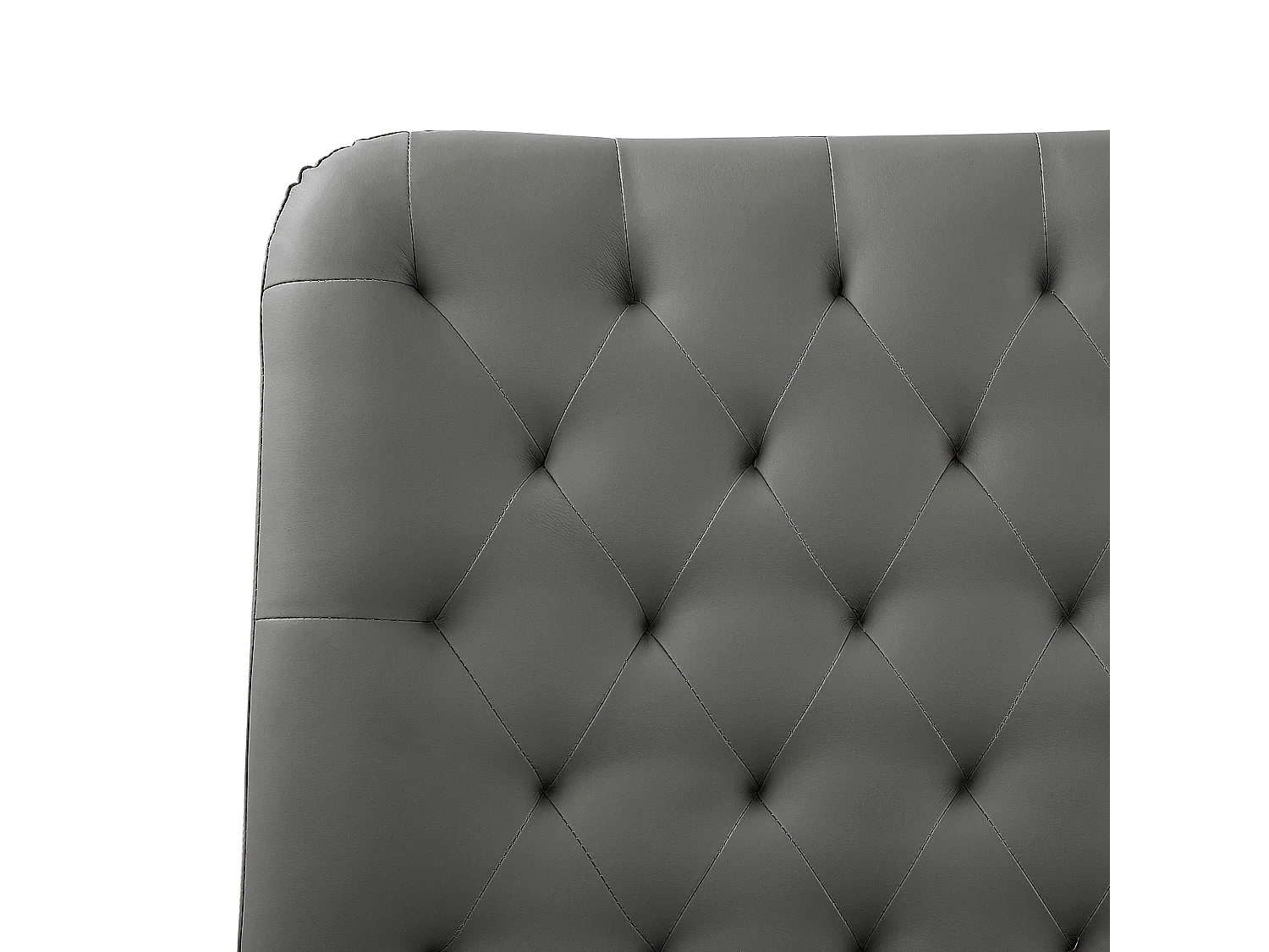 Bed Kunstleer ESSONNE 180 x 200 cm Grijs