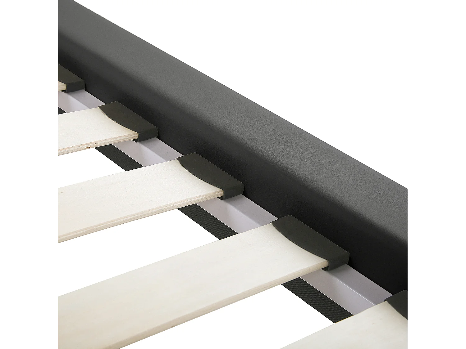 Bed Kunstleer ESSONNE 180 x 200 cm Grijs