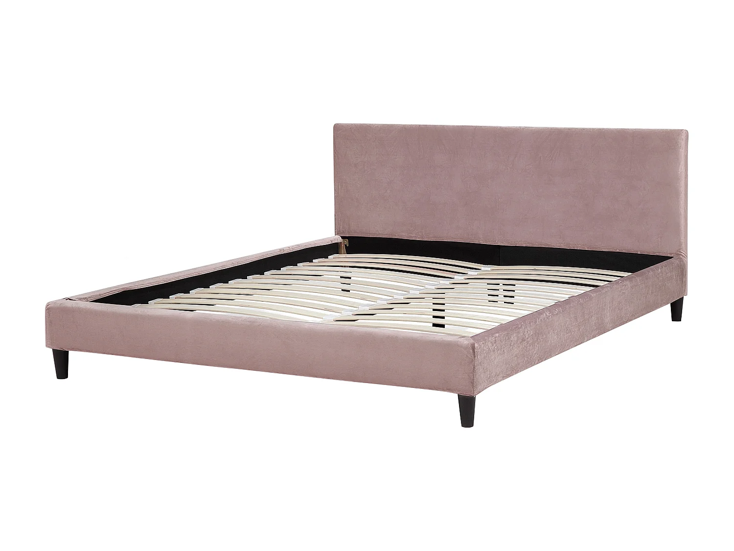Lit avec sommier Velours FITOU 180 x 200 cm Rose