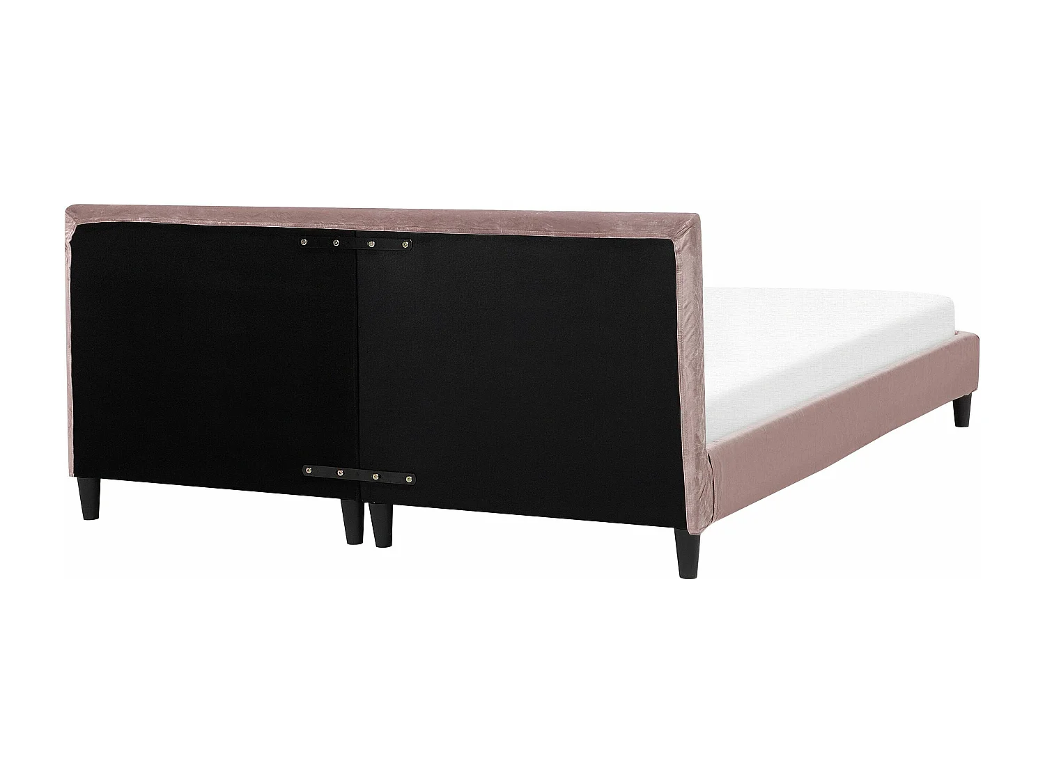 Lit avec sommier Velours FITOU 180 x 200 cm Rose