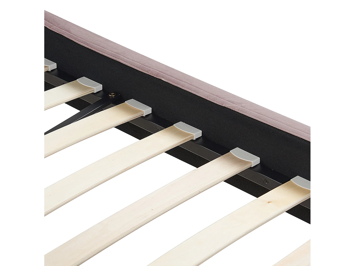 Lit avec sommier Velours FITOU 180 x 200 cm Rose