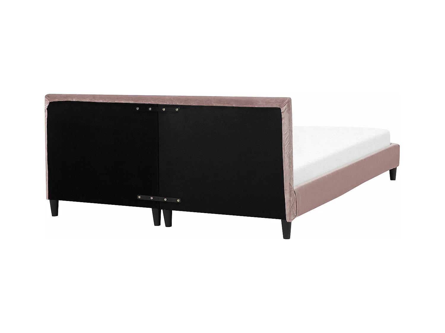 Modernes Doppelbett abnehmbarer Polsterbezug 180 x 200 cm Samtstoff rosa Fitou