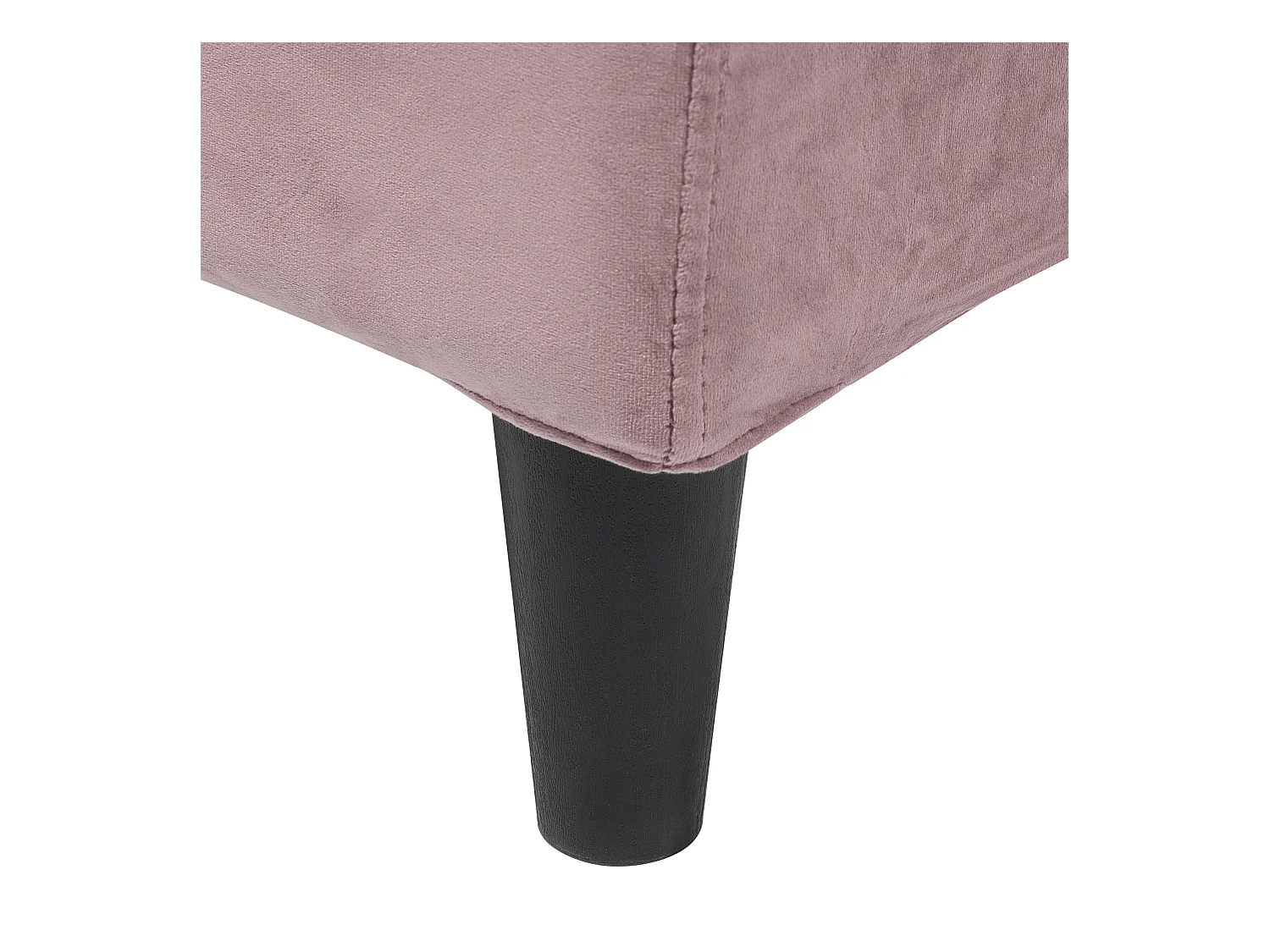 Modernes Doppelbett abnehmbarer Polsterbezug 180 x 200 cm Samtstoff rosa Fitou