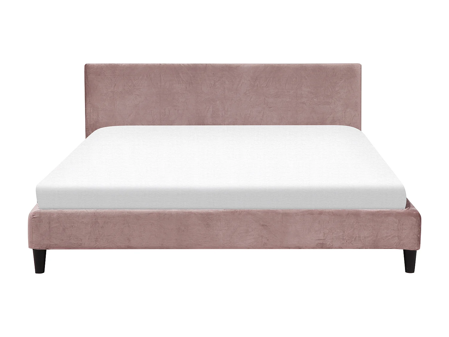 Lit avec sommier Velours FITOU 180 x 200 cm Rose
