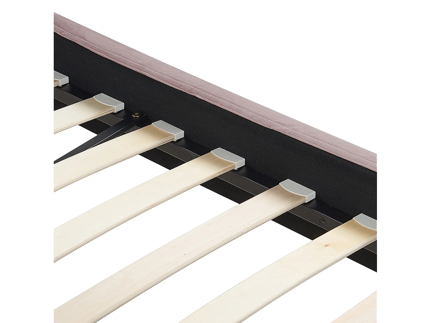 Lit avec sommier Velours FITOU 180 x 200 cm Rose