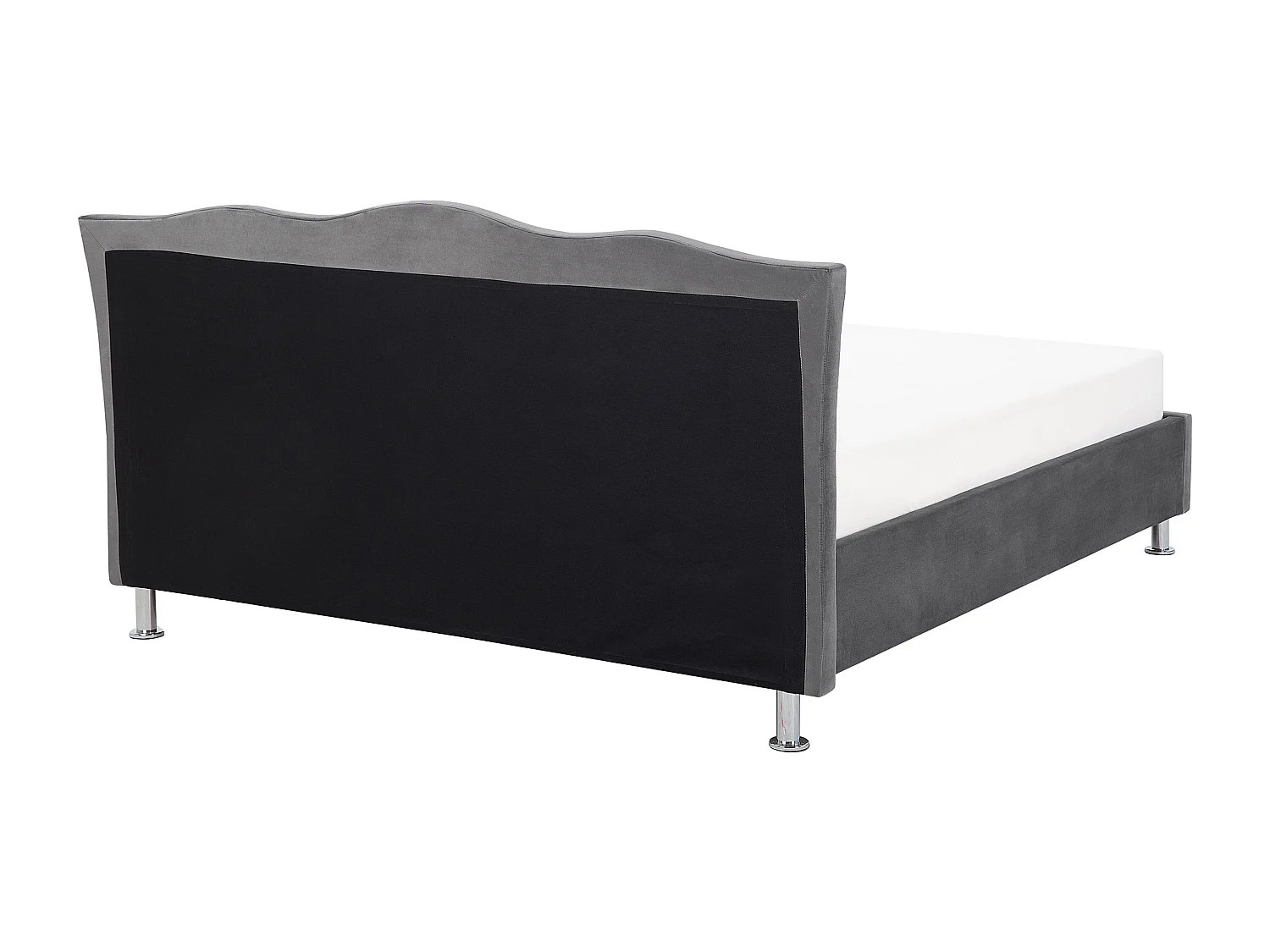 Cama baú Veludo METZ 160 x 200 cm Cinzento escuro