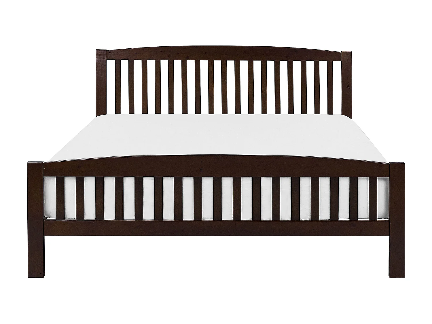 Lit avec sommier Bois de pin CASTRES 160 x 200 cm Marron foncé