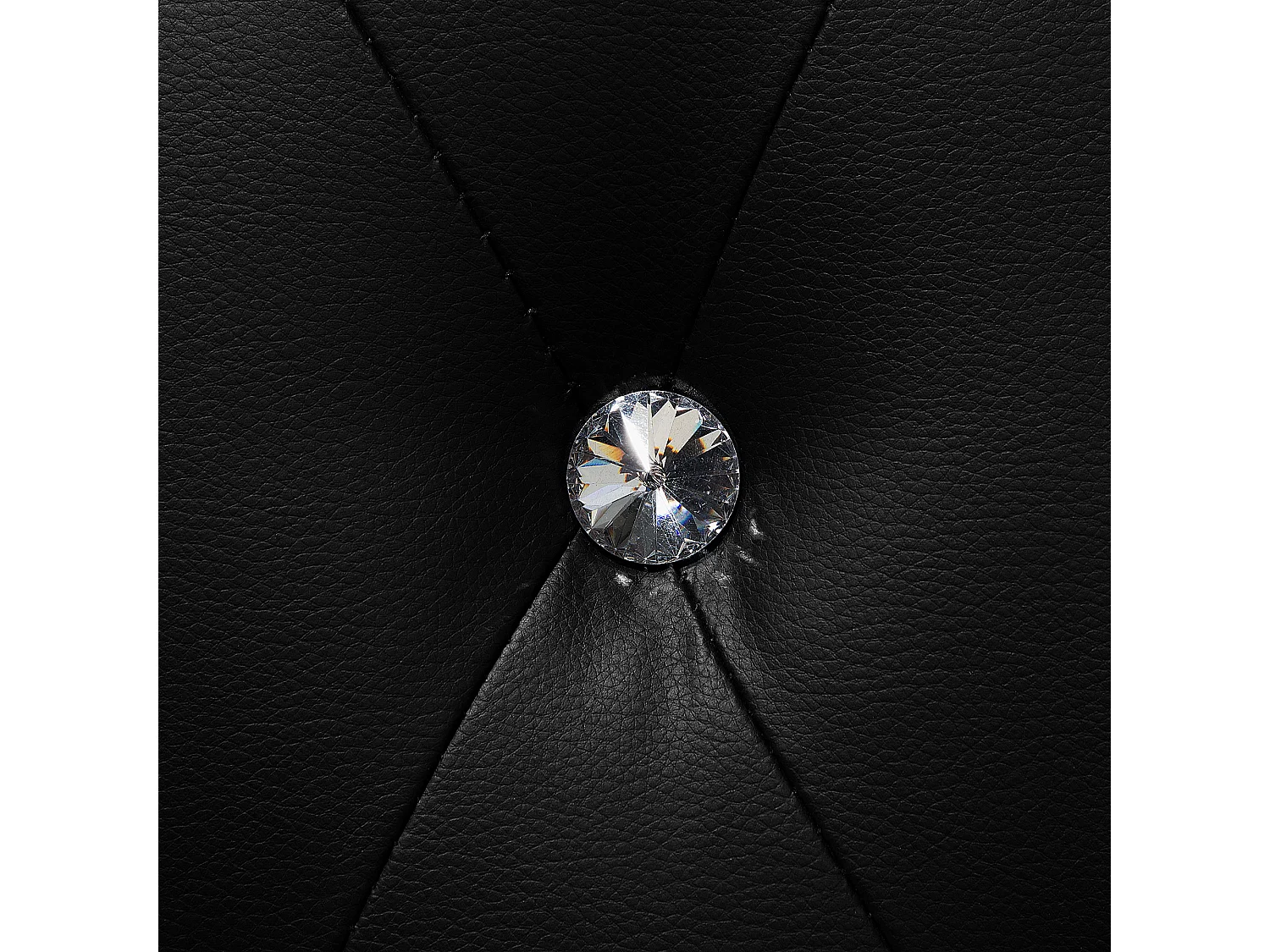 Lit avec sommier Cuir PU METZ 140 x 200 cm Noir