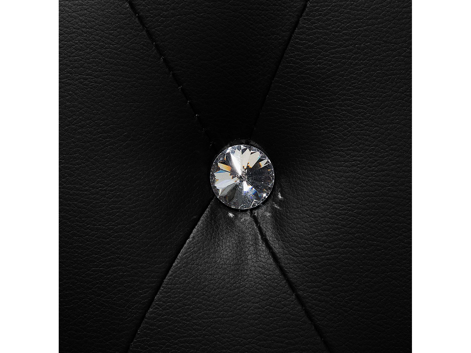 Bed Kunstleer METZ 140 x 200 cm Zwart