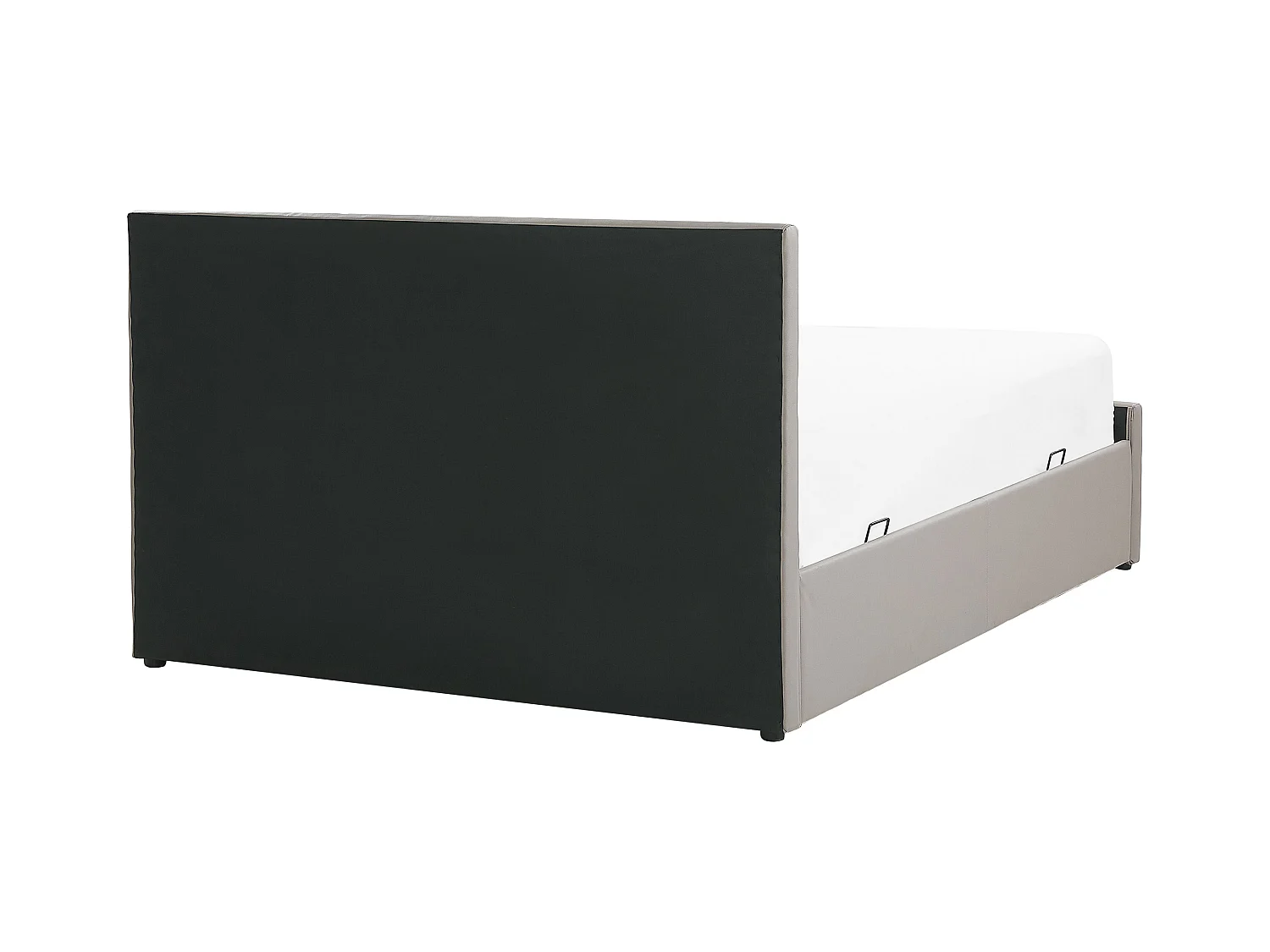 Cama con almacenaje Piel sintética ROCHEFORT 180 x 200 cm Gris pardo